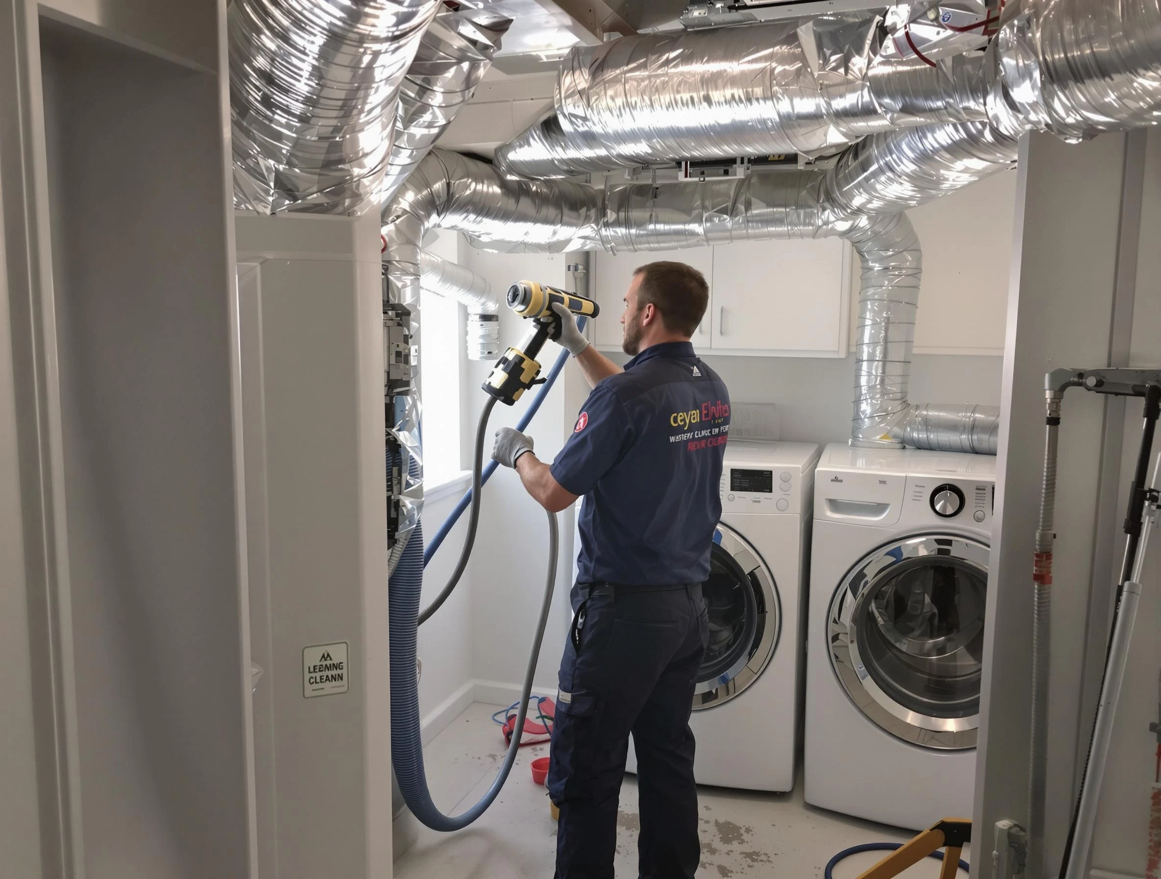 La Cienega Dryer Vent Cleaning specialist using advanced equipment for thorough duct cleaning in La Cienega